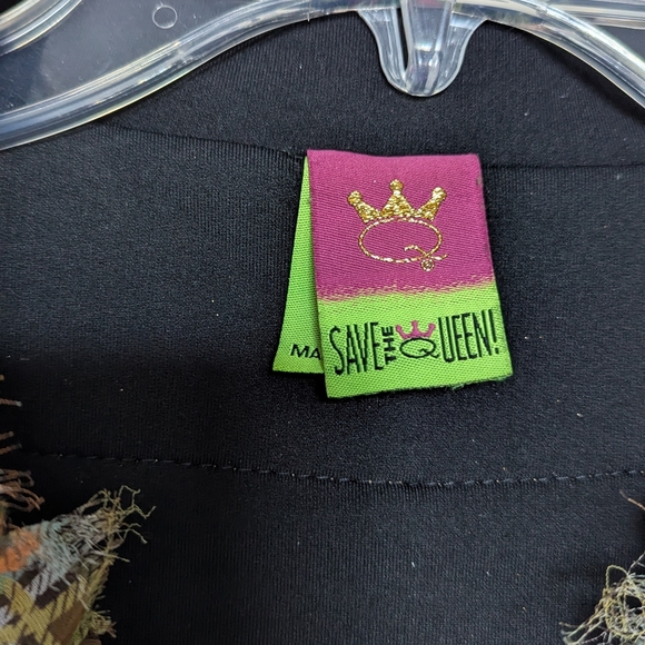 Save The Queen Black Blazer/Jacket w/Multicolored Textures & Graphics - Picture 15 of 16